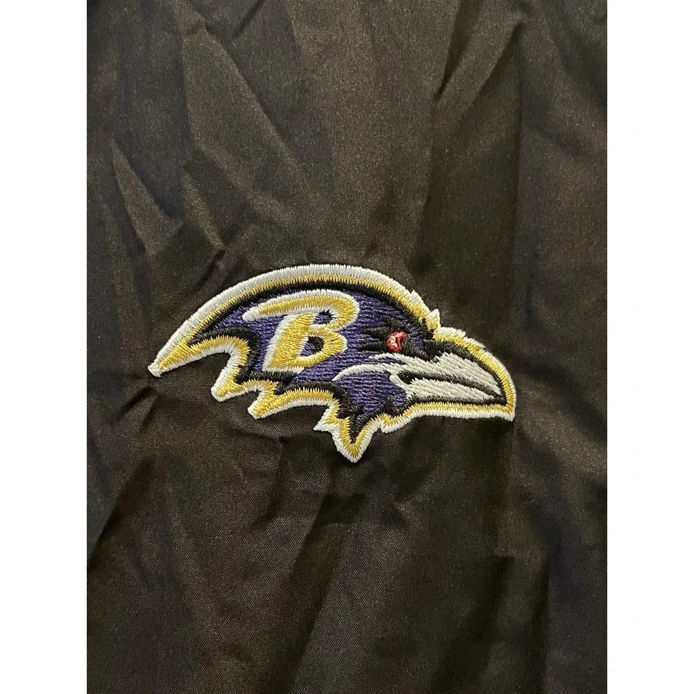 NWT Baltimore Ravens Jacket Sz L Black NFL Football Reebok Team Apparel Full Zip